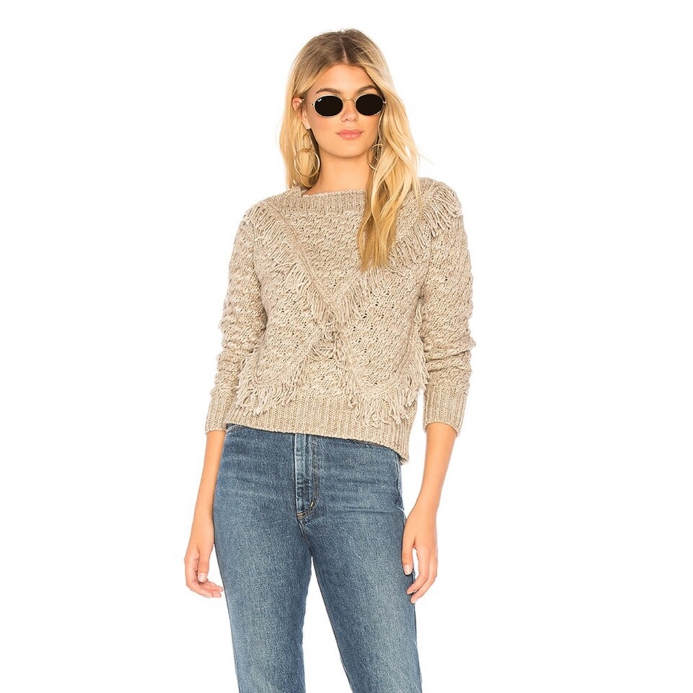 Majorelle Cable Knit Sweater in Grey